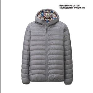SPRZNY Keith Haring Down Coat by Uniqlo.